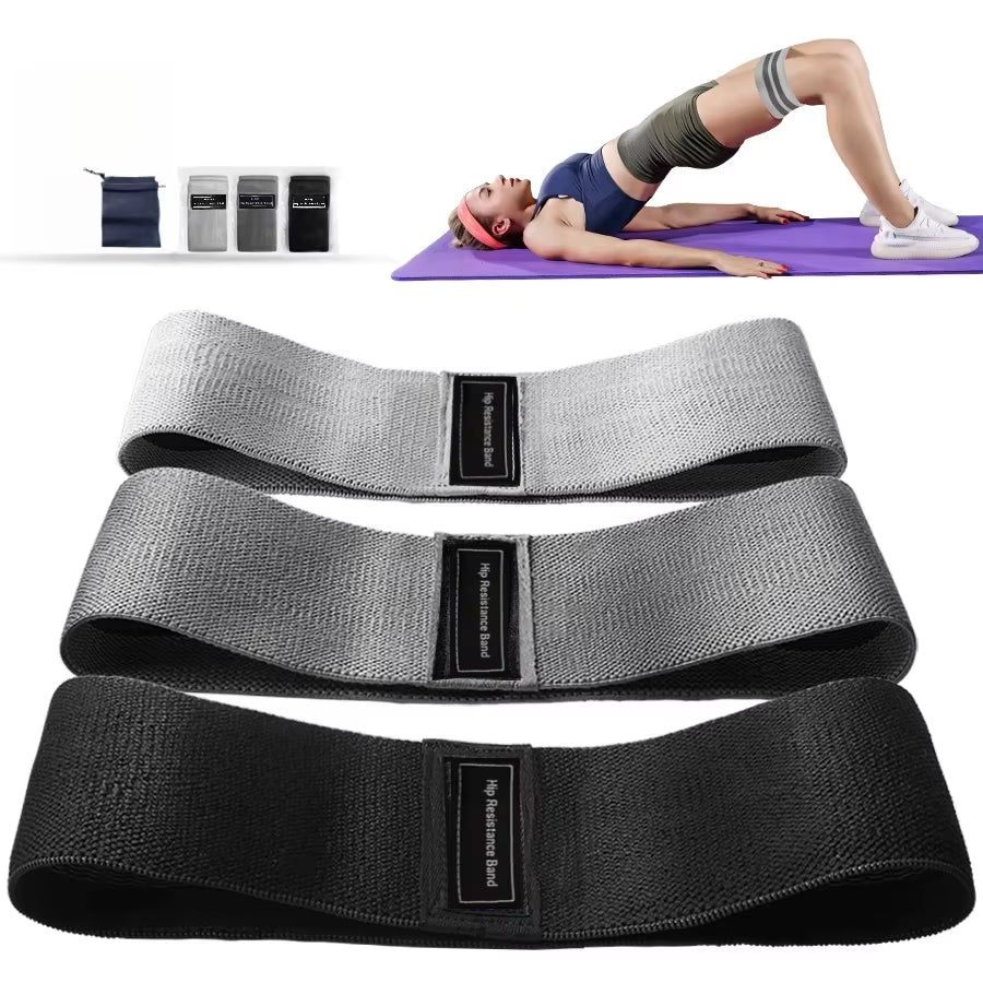 Fabric Resistance Hip Booty Bands Glute Thigh Elastic Workout Bands Squat Circle Stretch Fitness Strips Loops Yoga Gym Equipment