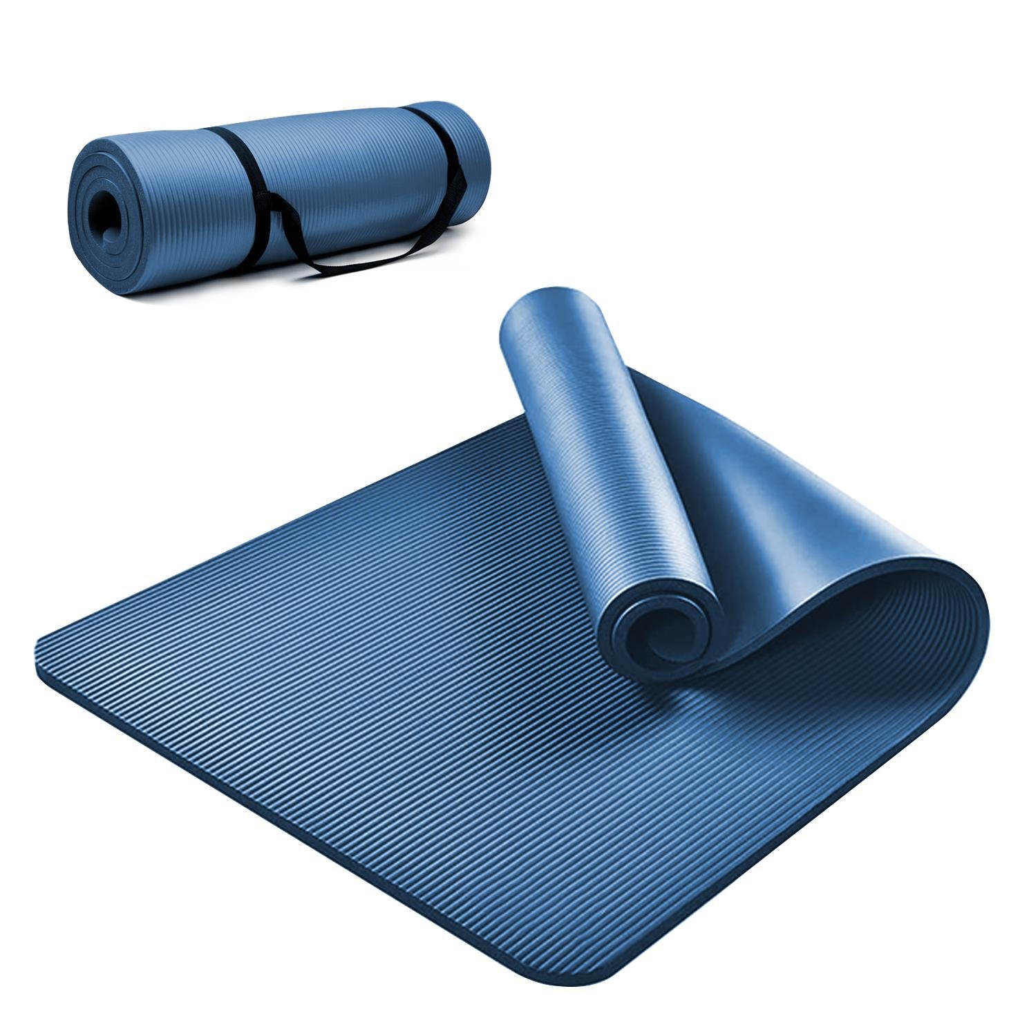 YOGA MAT 10MM THICK EXERCISE MAT GYM WORKOUT FITNESS PILATES HOME NON SLIP NBR