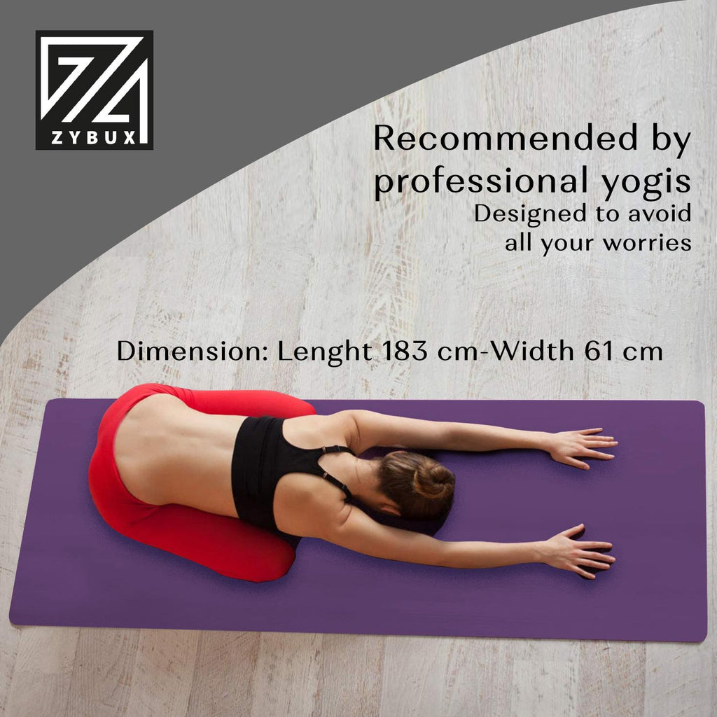 YOGA MAT 10MM THICK EXERCISE MAT GYM WORKOUT FITNESS PILATES HOME NON SLIP NBR