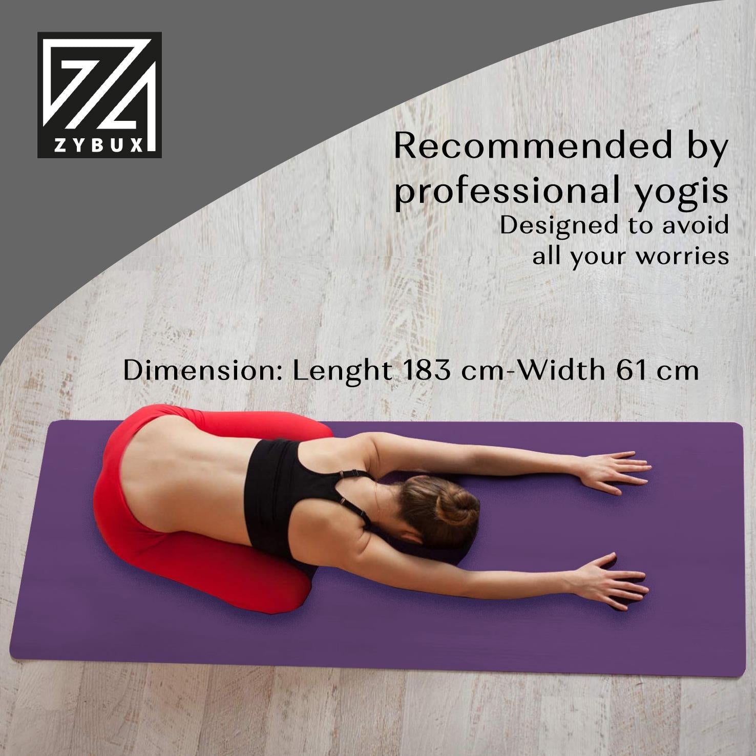 YOGA MAT 10MM THICK EXERCISE MAT GYM WORKOUT FITNESS PILATES HOME NON SLIP NBR