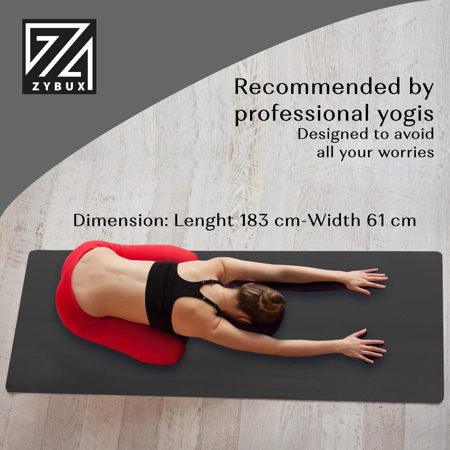 YOGA MAT 10MM THICK EXERCISE MAT GYM WORKOUT FITNESS PILATES HOME NON SLIP NBR