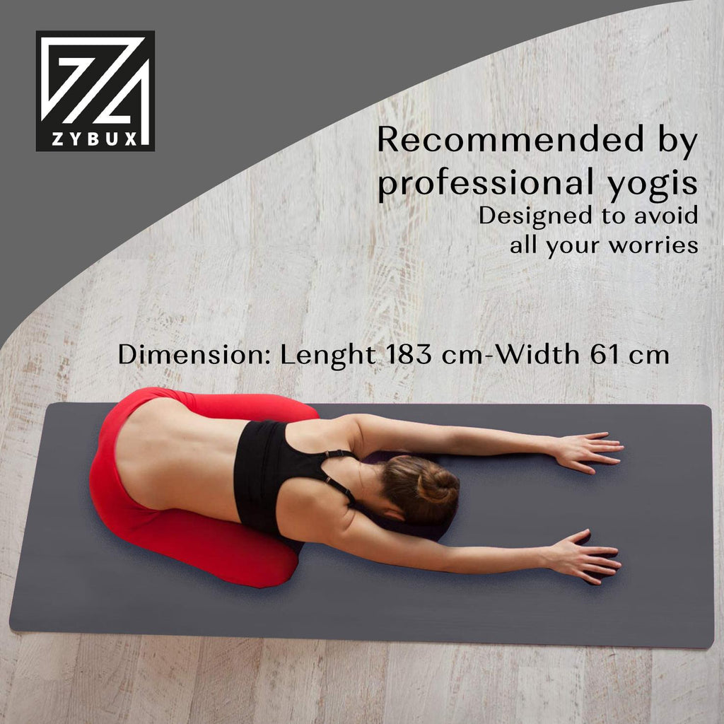 YOGA MAT 10MM THICK EXERCISE MAT GYM WORKOUT FITNESS PILATES HOME NON SLIP NBR