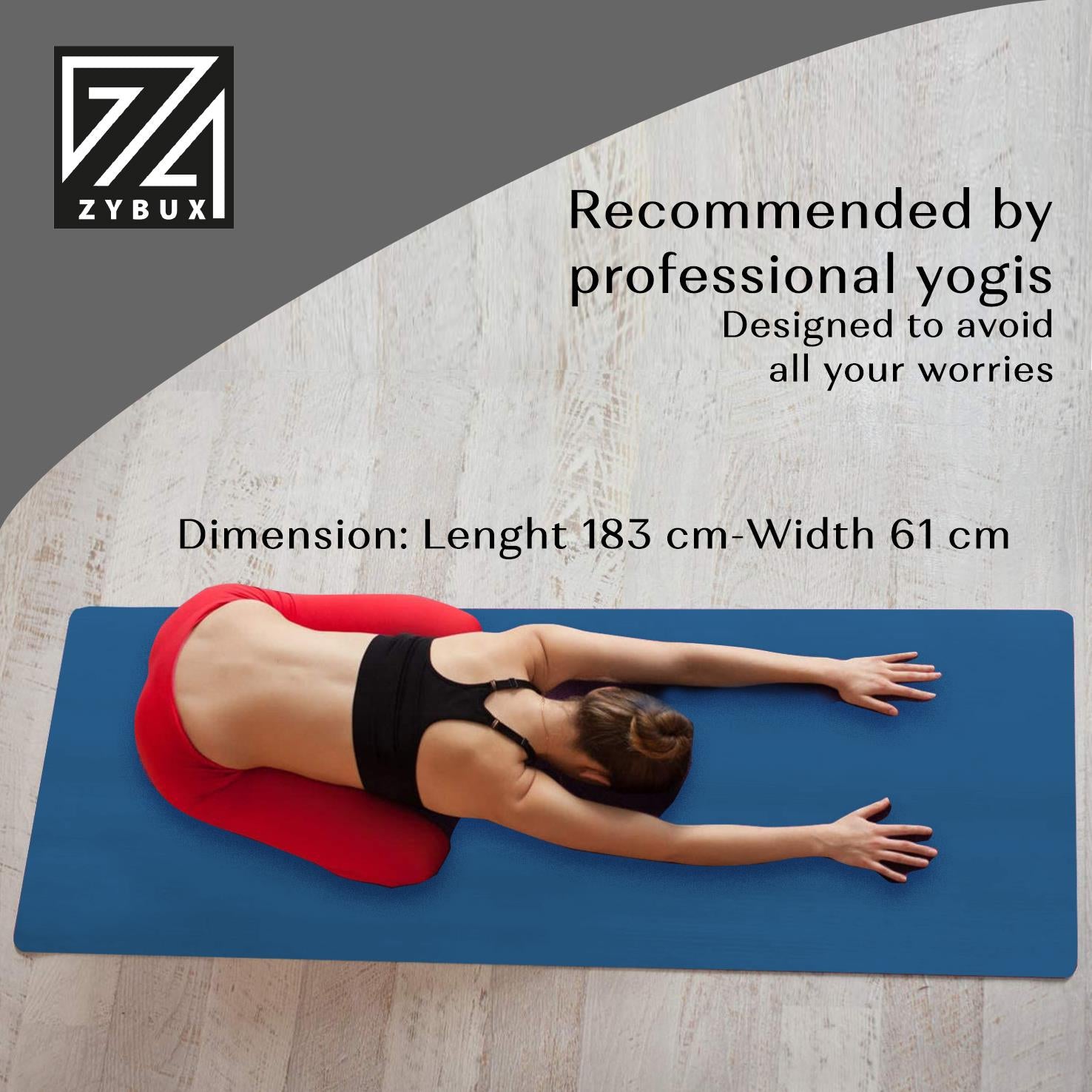 YOGA MAT 10MM THICK EXERCISE MAT GYM WORKOUT FITNESS PILATES HOME NON SLIP NBR