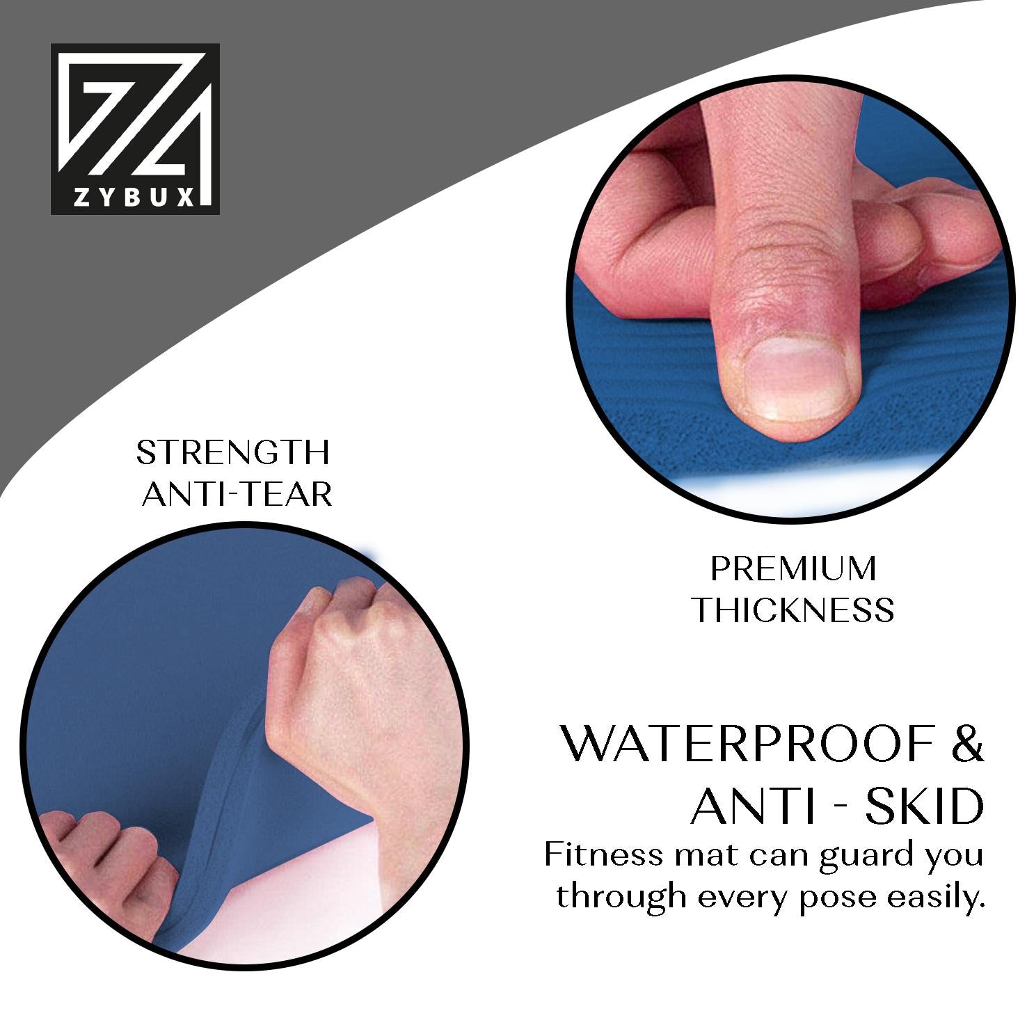 YOGA MAT 10MM THICK EXERCISE MAT GYM WORKOUT FITNESS PILATES HOME NON SLIP NBR