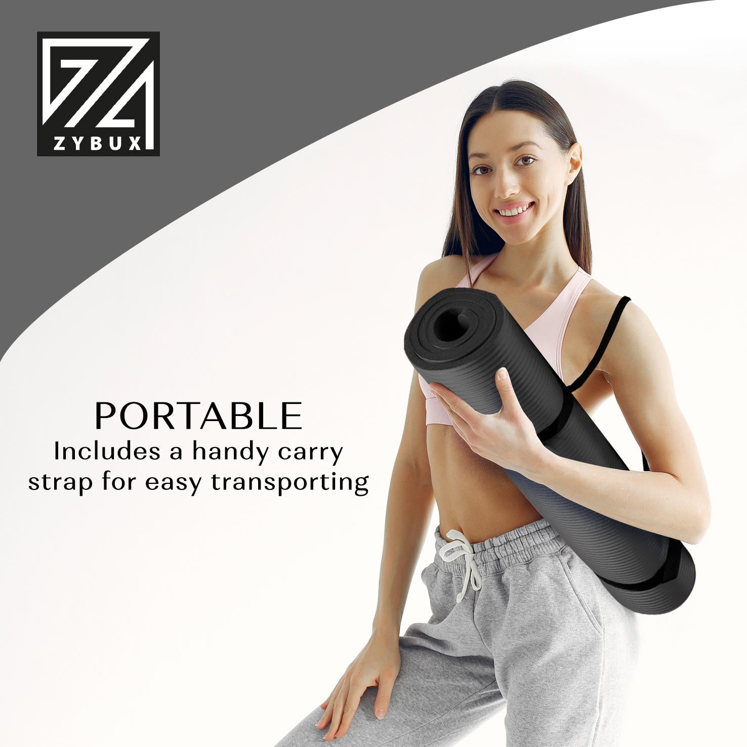 YOGA MAT 10MM THICK EXERCISE MAT GYM WORKOUT FITNESS PILATES HOME NON SLIP NBR